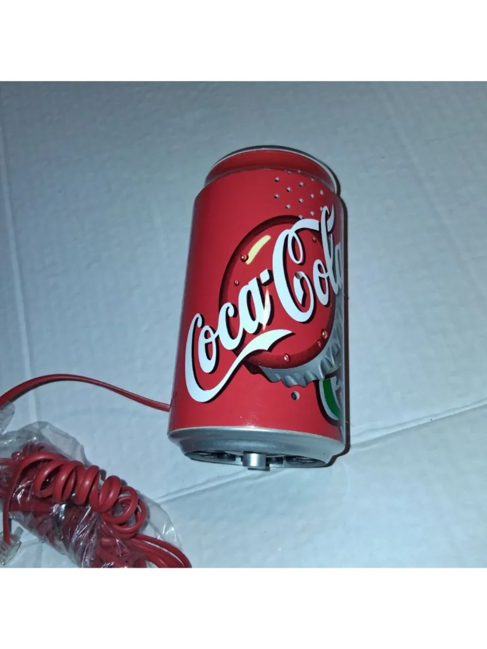 Coca-Cola Can Shaped Landline Phone push button/Dial Red Vintage Style